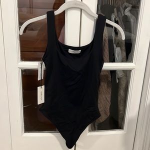 Aritzia Babton Black Contour Bodysuit